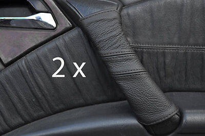 black stitch FITS MERCEDES ML CLASS W163 98-05 2X DOOR HANDLE LEATHER COVERS
