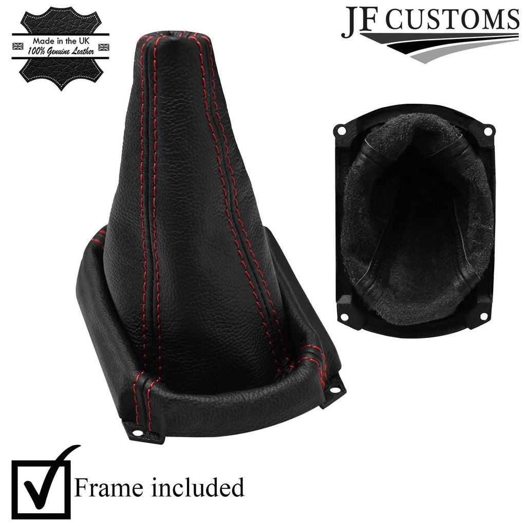 RED STITCH LEATHER GEAR GAITER + FRAME FOR HYUNDAI STAREX MK1 H-1 H200 97-06