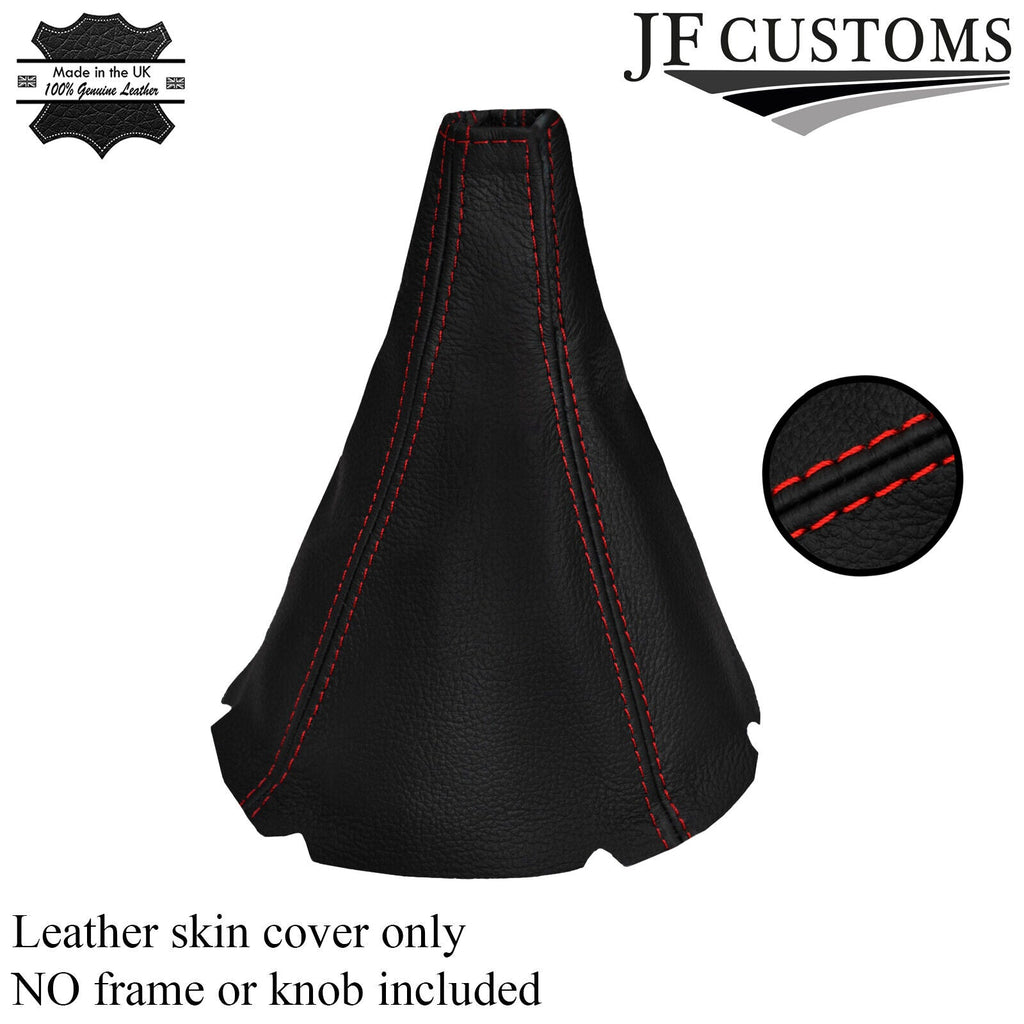 RED  DOUBLE STITCH FITS SUBARU IMPREZA WRX STI 2001-2005 LEATHER GEAR GAITER