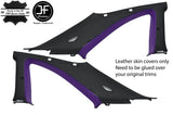 BLACK & PURPLE 2X B C PILLAR LEATHER COVER FITS NISSAN SKYLINE GTS GTR R33 93-98