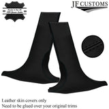 BLACK STITCH ITALIAN LEATHER PILLAR KIT COVERS FOR BMW 3 SERIES F30 11-19