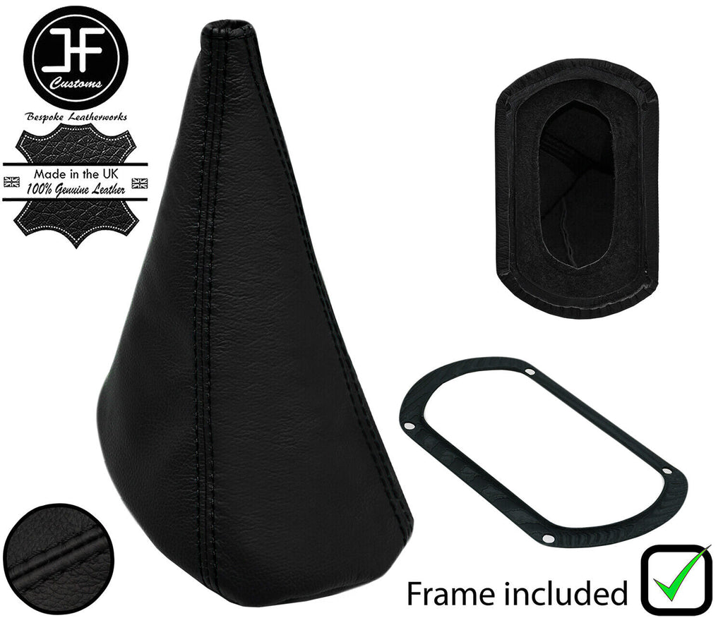 BLACK STITCH LEATHER SHIFT+PLASTIC FRAME FOR MINI CLASSIC ROVER AUSTIN MORRIS