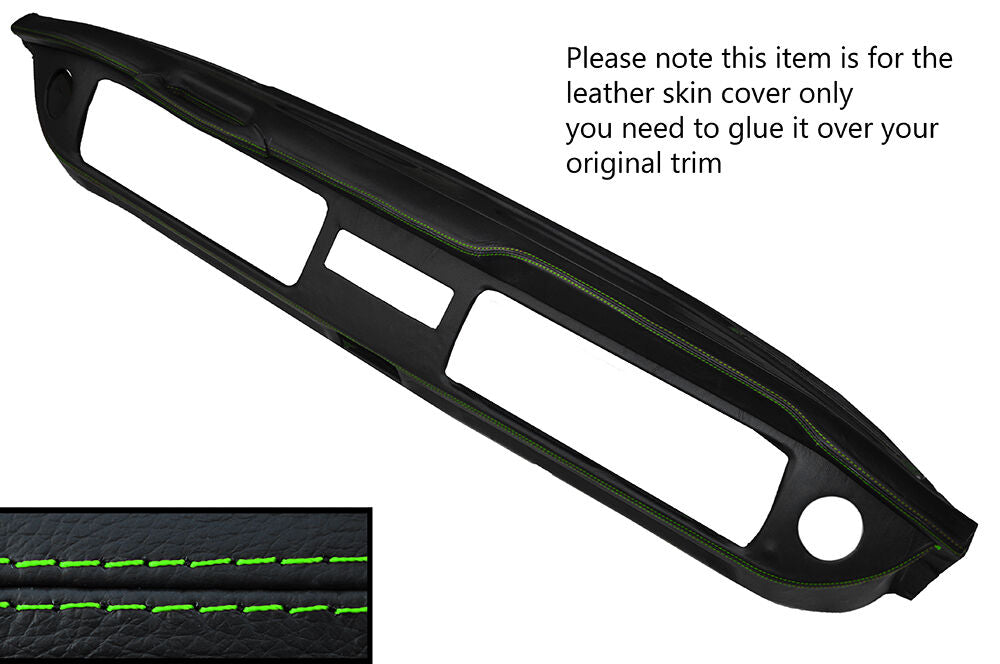 GREEN STITCHING DASH DASHBOARD LEATHER COVER FITS VW T2 TYPE 2 CAMPER VAN 1976+