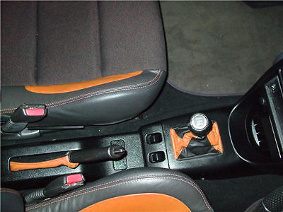 FITS ROVER 200/25/MG ZR ZT GAITERS SET 96-02 BLACK ORANGE CUSTOM NEW MADE IN UK