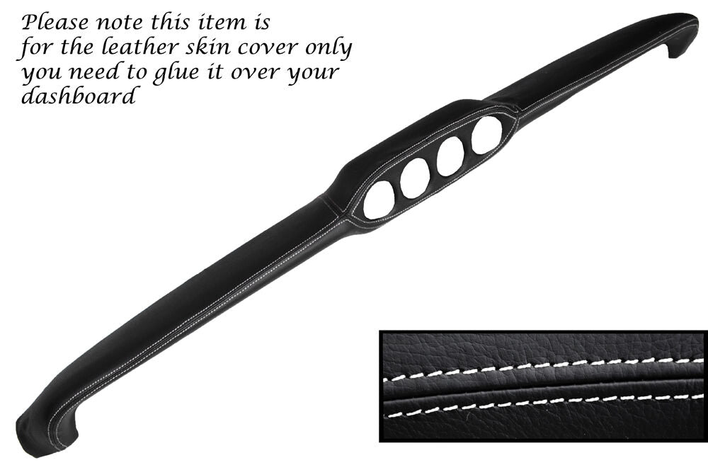 WHITE STITCH EARLY TOP DASH DASHBOARD LEATHER COVER FITS FORD CORTINA MK2 67-68