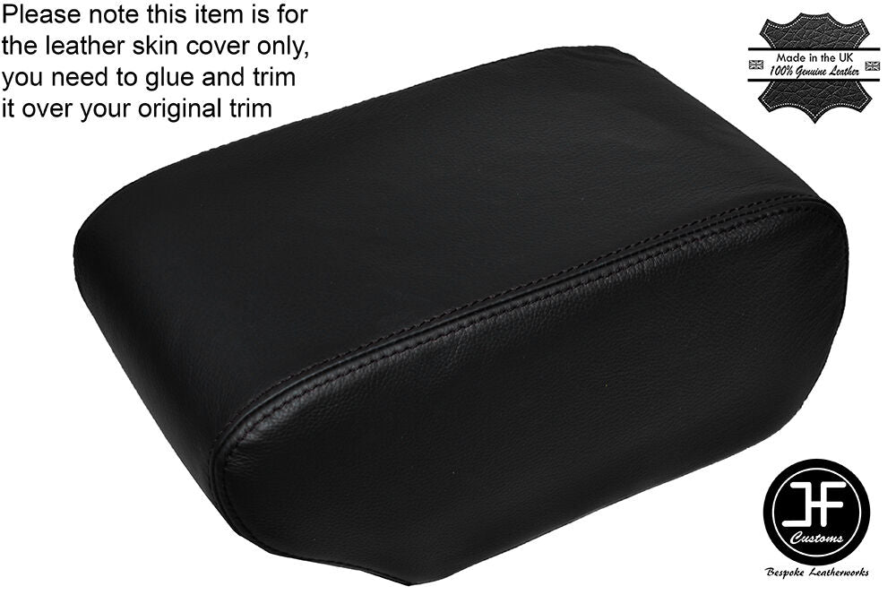 BLACK STITCH LEATHER ARMREST LID SKIN COVER FITS ISUZU VEHICROSS 1998-2001