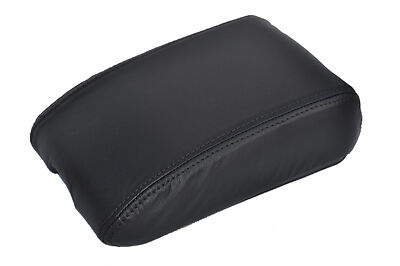FITS MITSUBISHI CARISMA black stitch LEATHER ARMREST COVER CUSTOM NEW MADE IN UK
