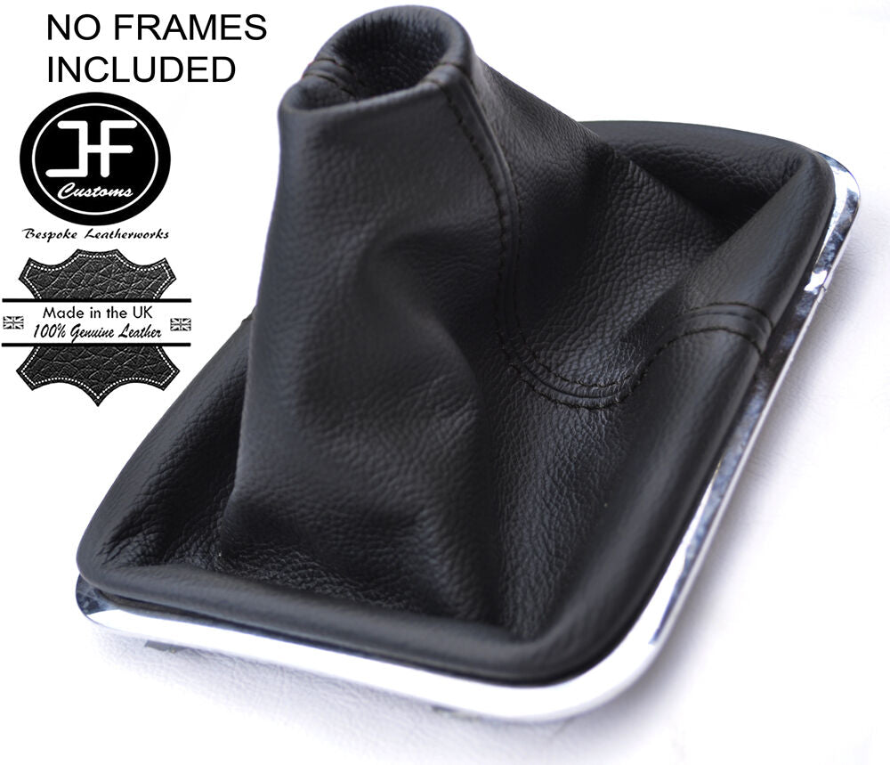 BLACK STITCHING MANUAL LEATHER GEAR GAITER FITS VW TOUAREG 2002-2010 CUSTOM NEW