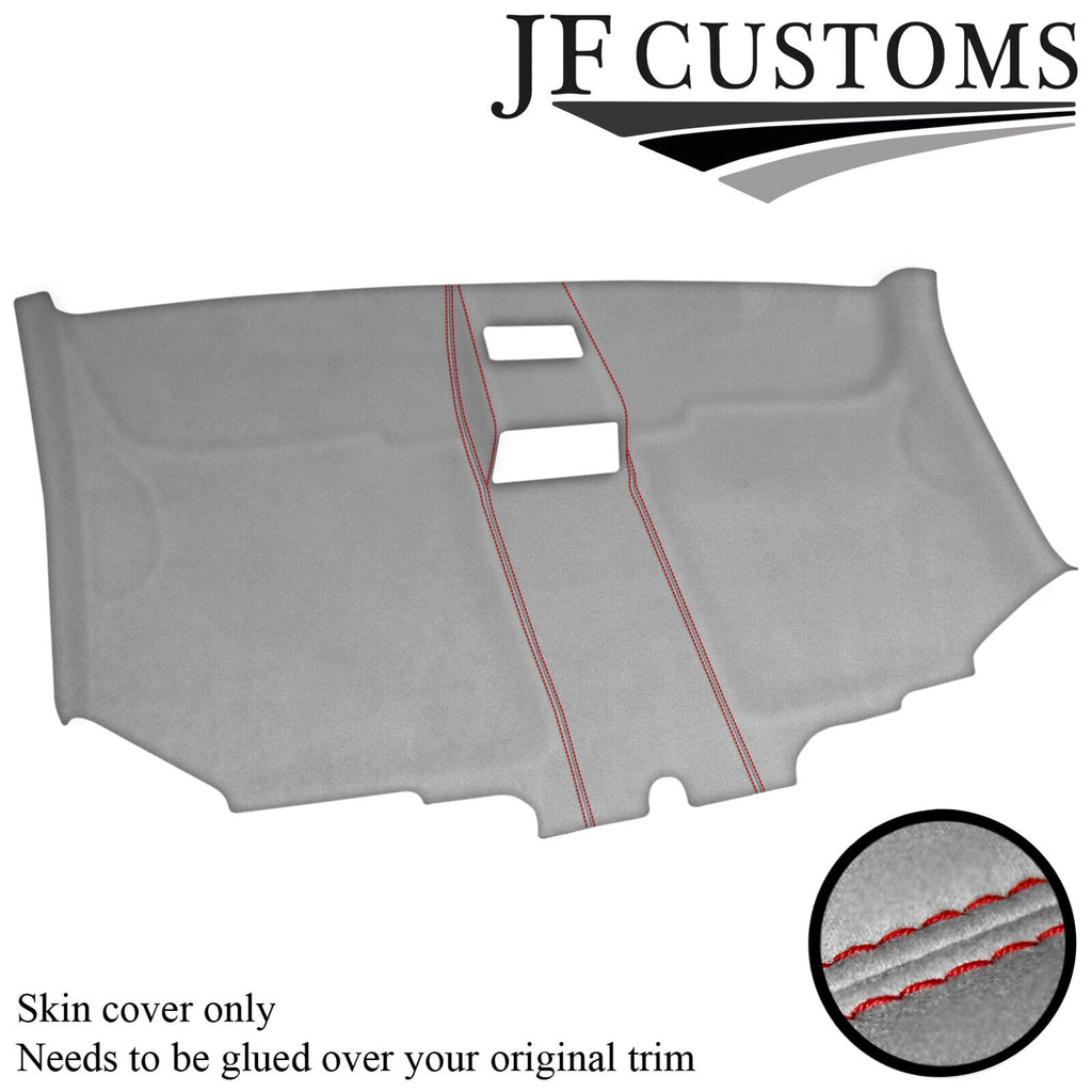 RED STITCH L GREY SUEDE FRONT ROOF HEADLINING COVER FITS VW T5 TRANSPORTER VAN