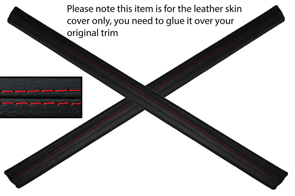 RED STITCH 2X DOOR SILL TRIM SKIN COVERS FITS TOYOTA LEXUS SOARER 90-00