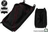 RED STICH LTHR GEAR GAITER+PLASTIC FRAME+TOP RING FOR HONDA CRX DEL SOL 92-98