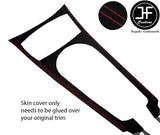 RED STITCH CENTRE CONSOLE TRIM SUEDE COVER FOR BMW Z4 E85 03-11 DESIGN 2