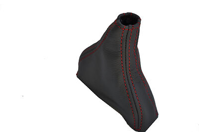 FITS VOLVO S80 AUTOMATIC GREY GEAR GAITER red stitch CUSTOM NEW MADE IN UK