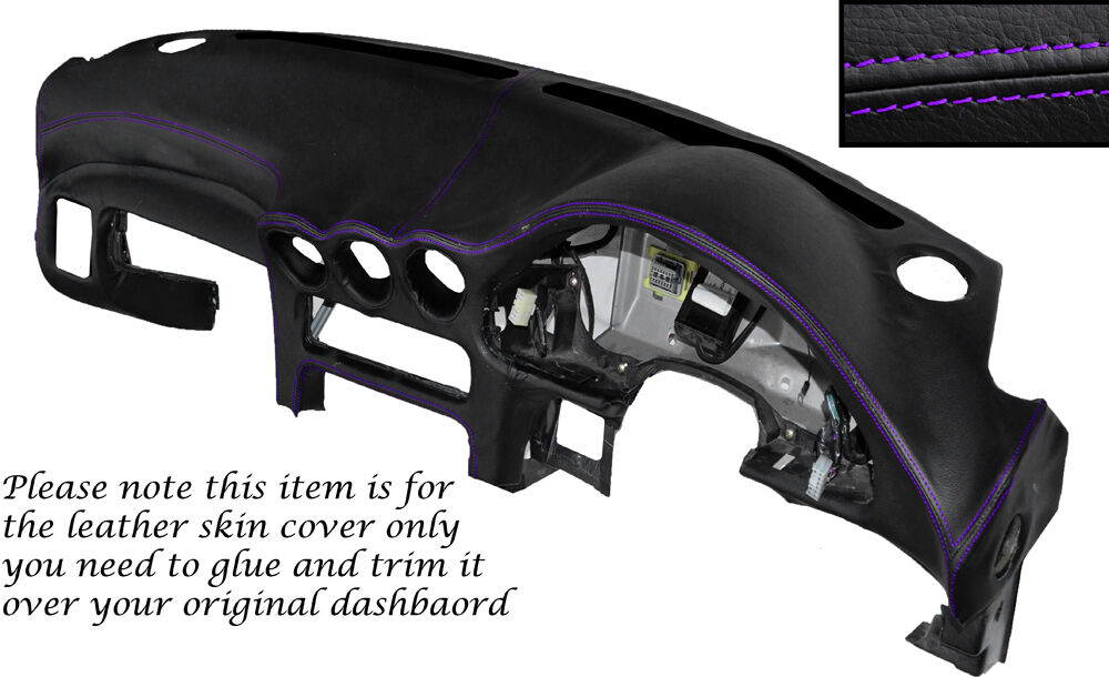 PURPLE STITCH DASH DASHBOARD LEATHER SKIN COVER FITS MITSUBISHI GTO 3000GT 92-99