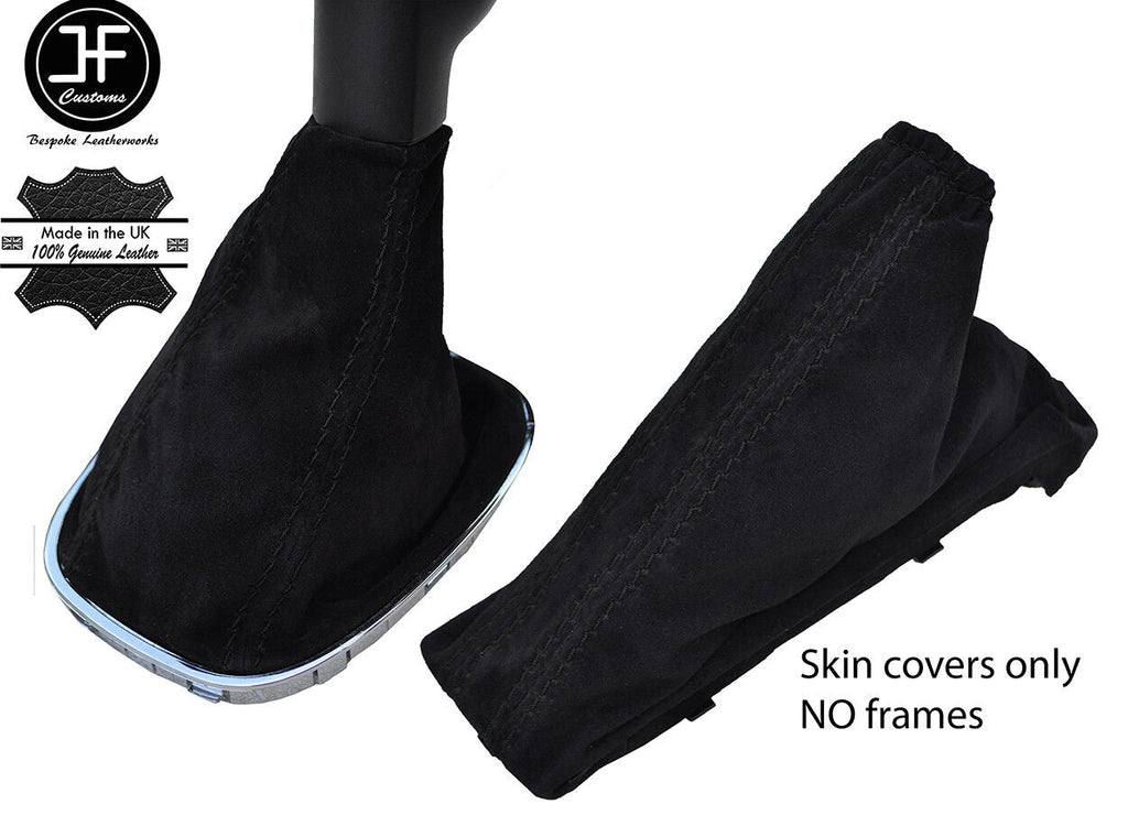 BLACK STITCH REAL SUEDE GEAR & HANDBRAKE GAITER FOR VAUXHALL OPEL CORSA D 06-14