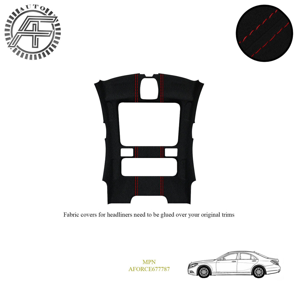 LUXE SUEDE HEADLINER COVER FOR MERCEDES S-CLASS 4 DOOR SEDAN + SUNROOF 2013-2020