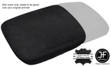 BLACK STITCH FRONT SECTION ARMREST LID REAL SUEDE COVER FITS AUDI Q7 2015-2018