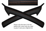 ORANGE STITCH 2X A POST PILLAR LEATHER SKIN COVERS FITS AUDI A2 1999-2005