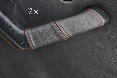 FITS MAZDA MIATA MX5 MK1 2X DOOR HANDLE COVERS red stitch CUSTOM NEW MADE IN UK