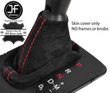 RED STITCH REAL SUEDE AUTOMATIC GEAR GAITER FITS HONDA ACCORD MK7 2003-2007
