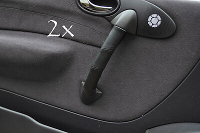 FITS MERCEDES A CLASS A140 W168 black stitching 2X DOOR HANDLE COVERS 97-01