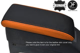 BLACK & ORANGE ARMREST LID LEATHER COVER FITS TOYOTA HILUX SURF 4 RUNNER 89-95