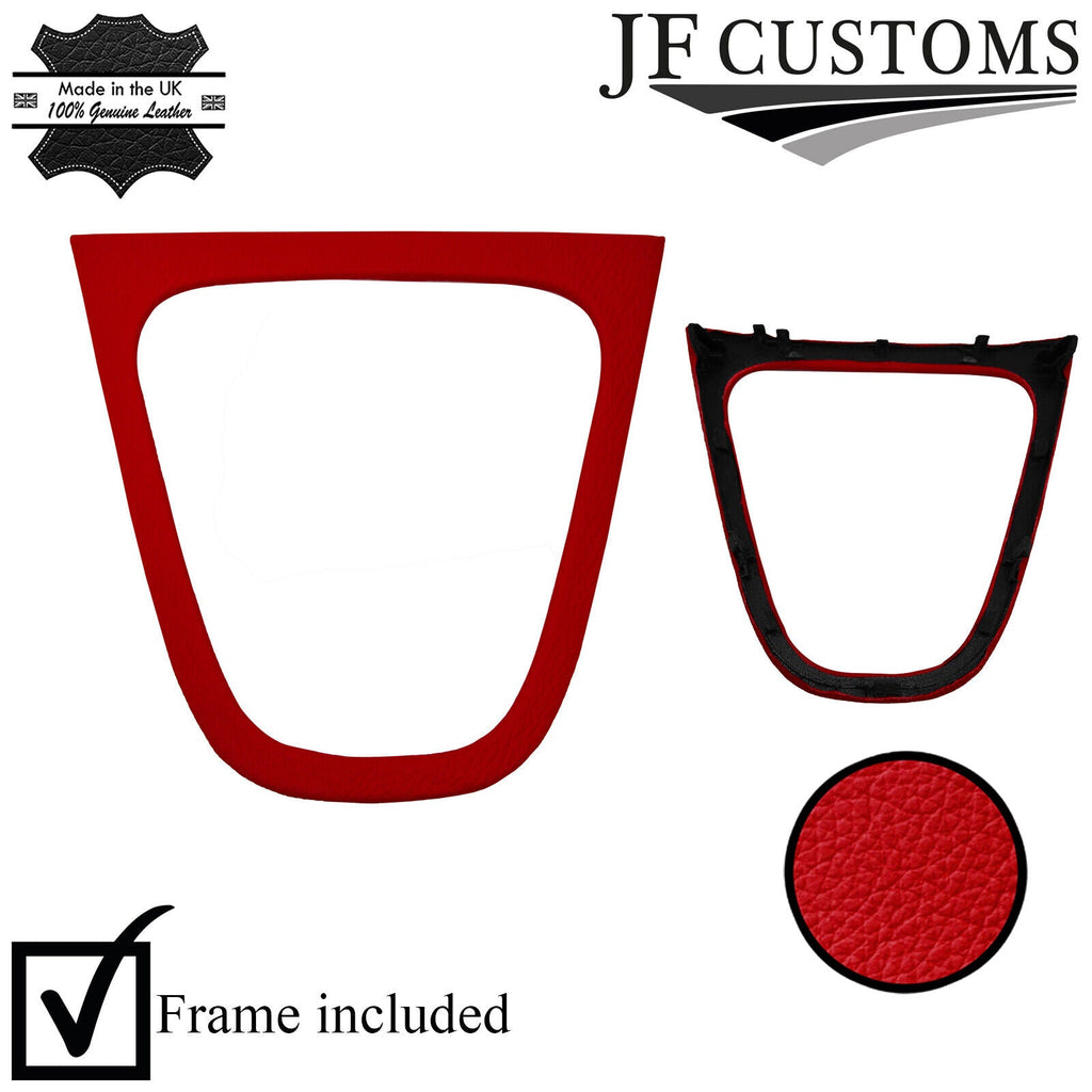 D RED ITALIAN LEATHER GEAR SURROUND COVER + FRAME FOR TOYOTA AURIS 2007-2011