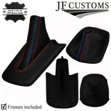 TRI STITCH LEATHER GEAR HANDBRAKE GAITER+PLASTIC FRAME FOR BMW Z4 E85 E86 02-08