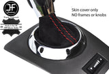 RED STITCHING REAL SUEDE SMG GEAR GAITER FITS BMW 3 SERIES E46 SMG 98-05