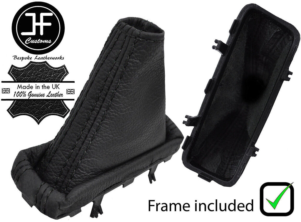 BLACK STITCH LEATHER AUTOMATIC GEAR GAITER+PLASTIC FRAME FOR VOLVO XC70 00-04