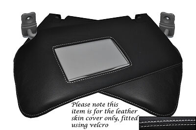WHITE STITCH FITS NISSAN NAVARA D40 PATHFINDER R51 05-13 2X SUN VISOR COVERS
