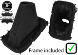 BLACK STITCH LEATHER AUTOMATIC GAITER+PLASTIC FRAME FITS FORD GRAND C-MAX 15-18