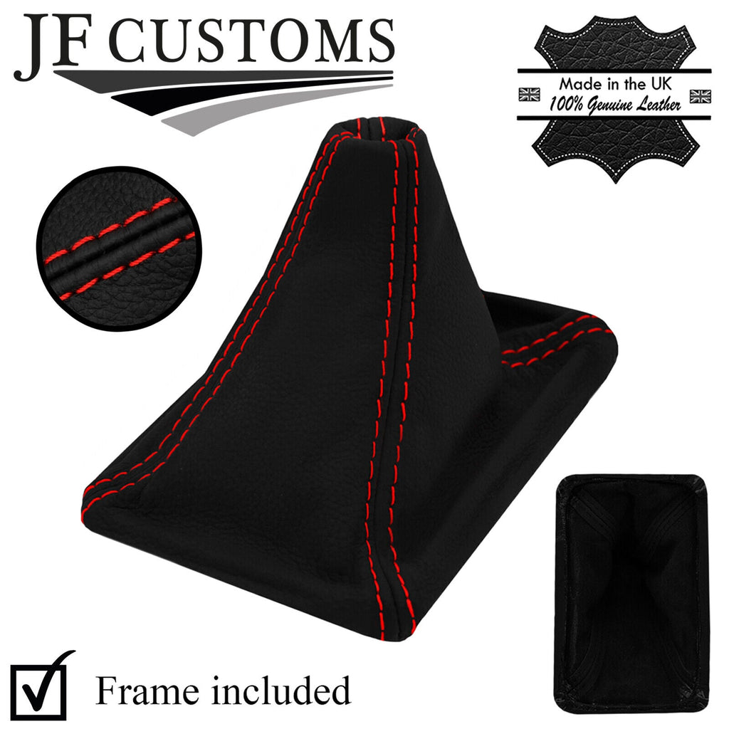 RED STITCH LEATHER HI LOW +PLASTIC FRAME FITS TOYOTA LAND CRUISER PRADO 03-09