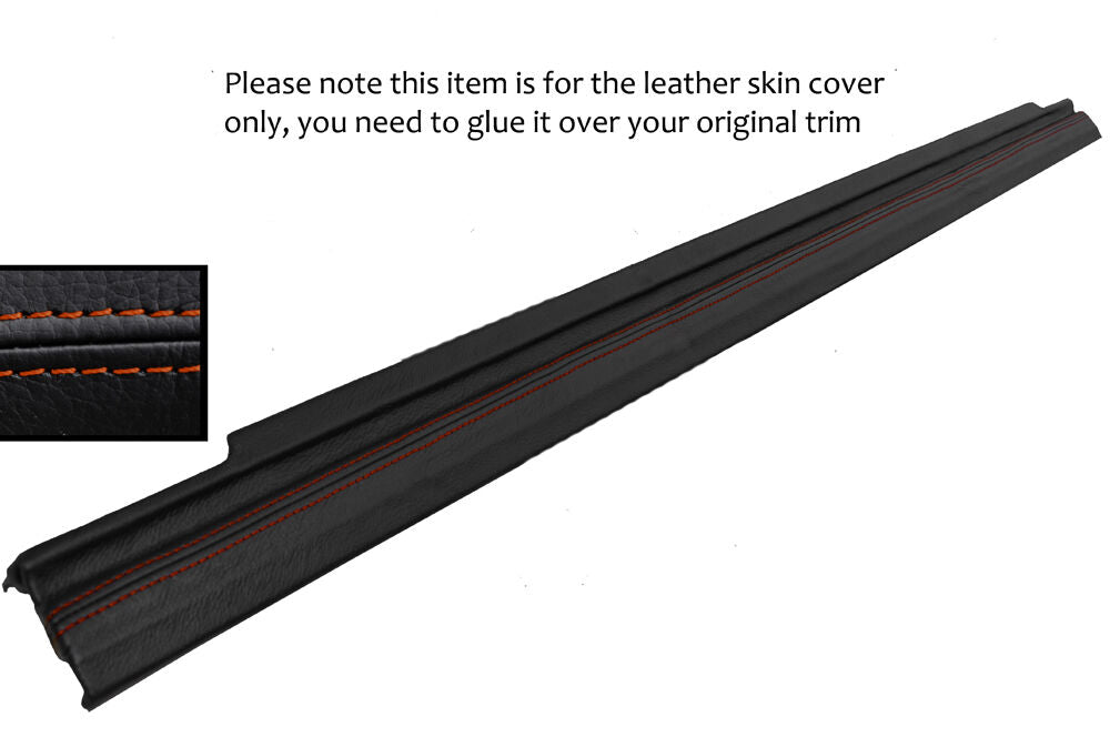ORANGE STITCH 1X REAR TAIL DOOR SILL SKIN COVERS FITS LAND ROVER DISCOVERY 96-04