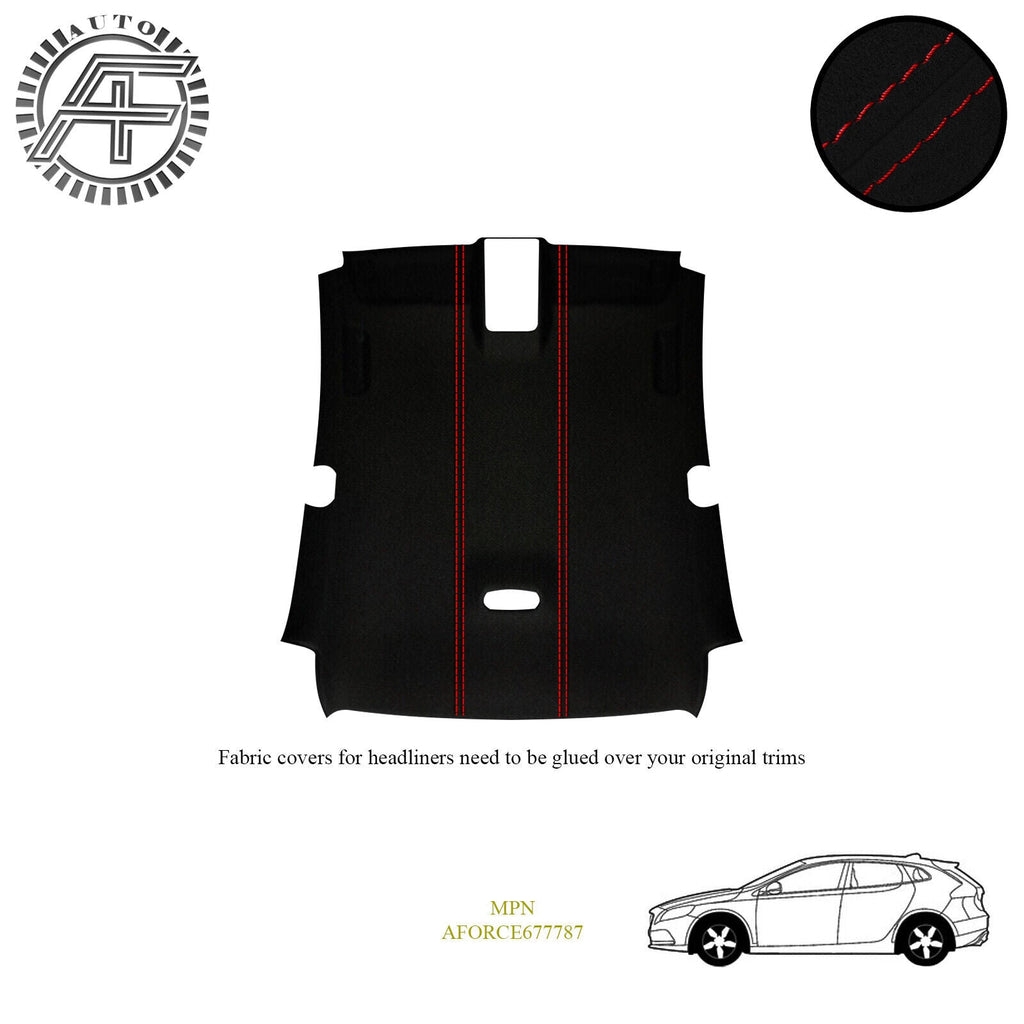 LUXE SUEDE HEADLINER COVER FITS VOLVO V40 R DESIGN 2012-2019 CUSTOM NEW