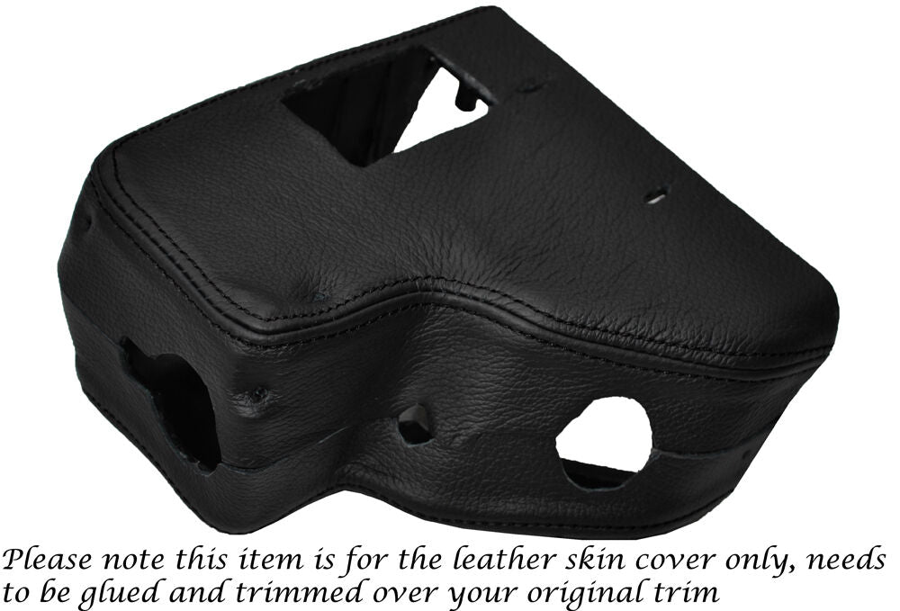 BLACK STITCH STEERING WHEEL SHROUD LEATHER COVER FITS LANDROVER SERIES 3 III