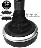 BLACK STITCH AUTOMATIC REAL SUEDE GEAR GAITER FOR FORD FIESTA MK6 FUSION 02-08