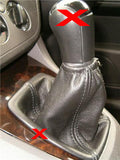 LEATHER GEAR STICK GAITER GAITOR COVER FITS FORD FOCUS C MAX CUSTOM NEW