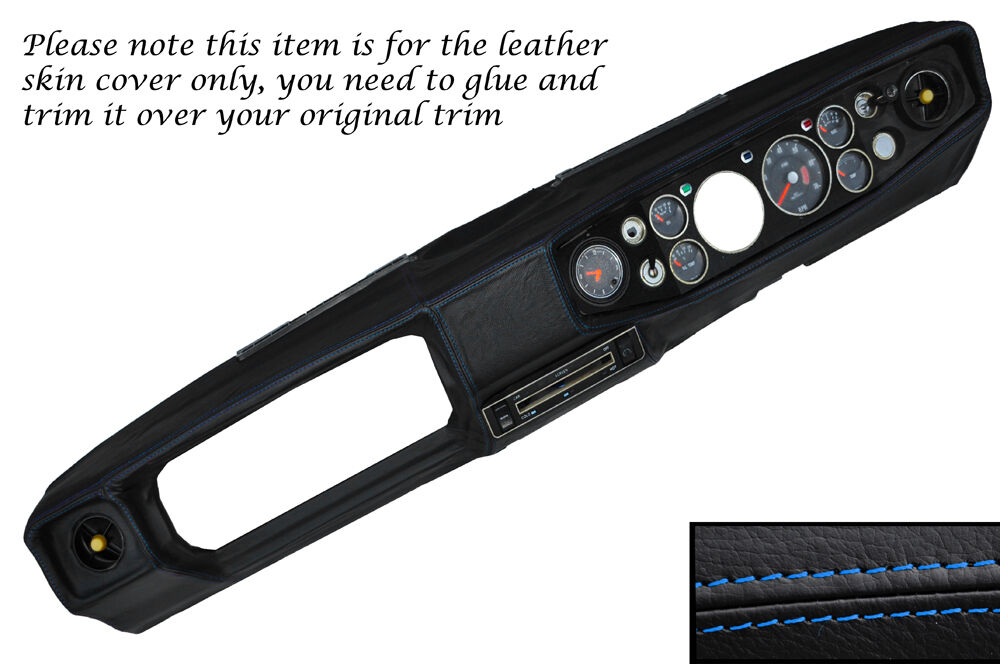 BLUE STITCH DASH DASHBOARD LEATHER SKIN COVER FITS SUNBEAM RAPIER H120