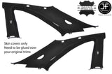 BLACK STITCH 2X B C PILLAR SUEDE COVERS FITS NISSAN SKYLINE GTS GTR R33 93-98