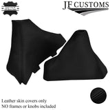 BLACK LEATHER FITS BMW E90 E91 E92 E93 MANUAL GEAR HANDBRAKE GAITER CUSTOM NEW