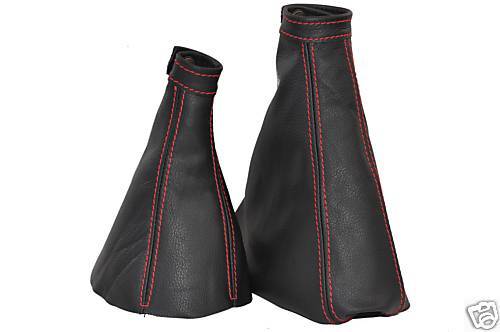 FITS ALFA ROMEO 156 GEAR AND HANDBRAKE GAITER RED STITCH CUSTOM NEW MADE IN UK
