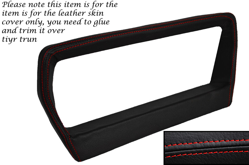 RED STITCH SPEEDO SURROUND LEATHER SKIN COVER FITS RANGE ROVER CLASSIC