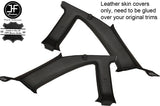 BLACK STITCH 2X B C PILLAR TRIM LEATHER COVERS FITS S14 200SX SILVIA 1993-1999