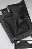 FITS PORSCHE 924 944 968 AUTOMATIC GEAR GAITER red stitch CUSTOM NEW MADE IN UK