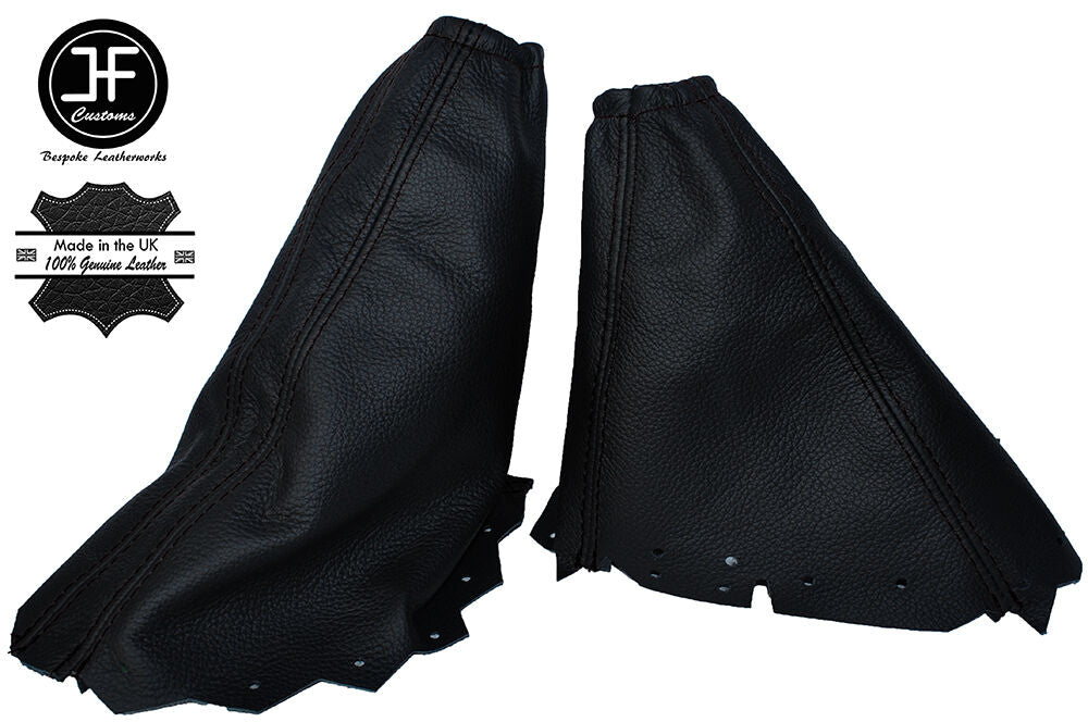 BLACK STITCH GEAR HANDBRAKE LEATHER GAITER FITS FORD TRANSIT CONNECT 2010-2013