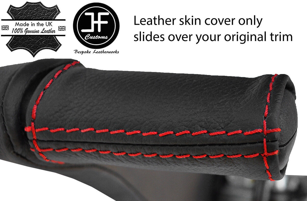 RED STITCH LEATHER HANDBRAKE HANDLE COVER FOR MINI COUNTRYMAN PACEMAN R60 R61
