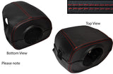 RED STITCH STEERING SHROUD LEATHER SKIN COVER FITS MAZDA RX7 FD3S 1992-2002