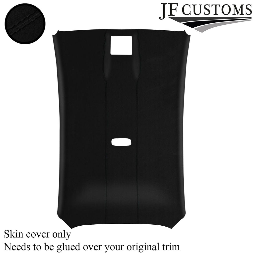 BLACK STITCH LUXE SUEDE HEADLINER COVER FITS FORD FIESTA MK7 13-17 CUSTOM NEW