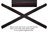 RED STITCH 2X DOOR SILL TRIM LEATHER SKIN COVERS FITS FORD CAPRI MK2 MK3